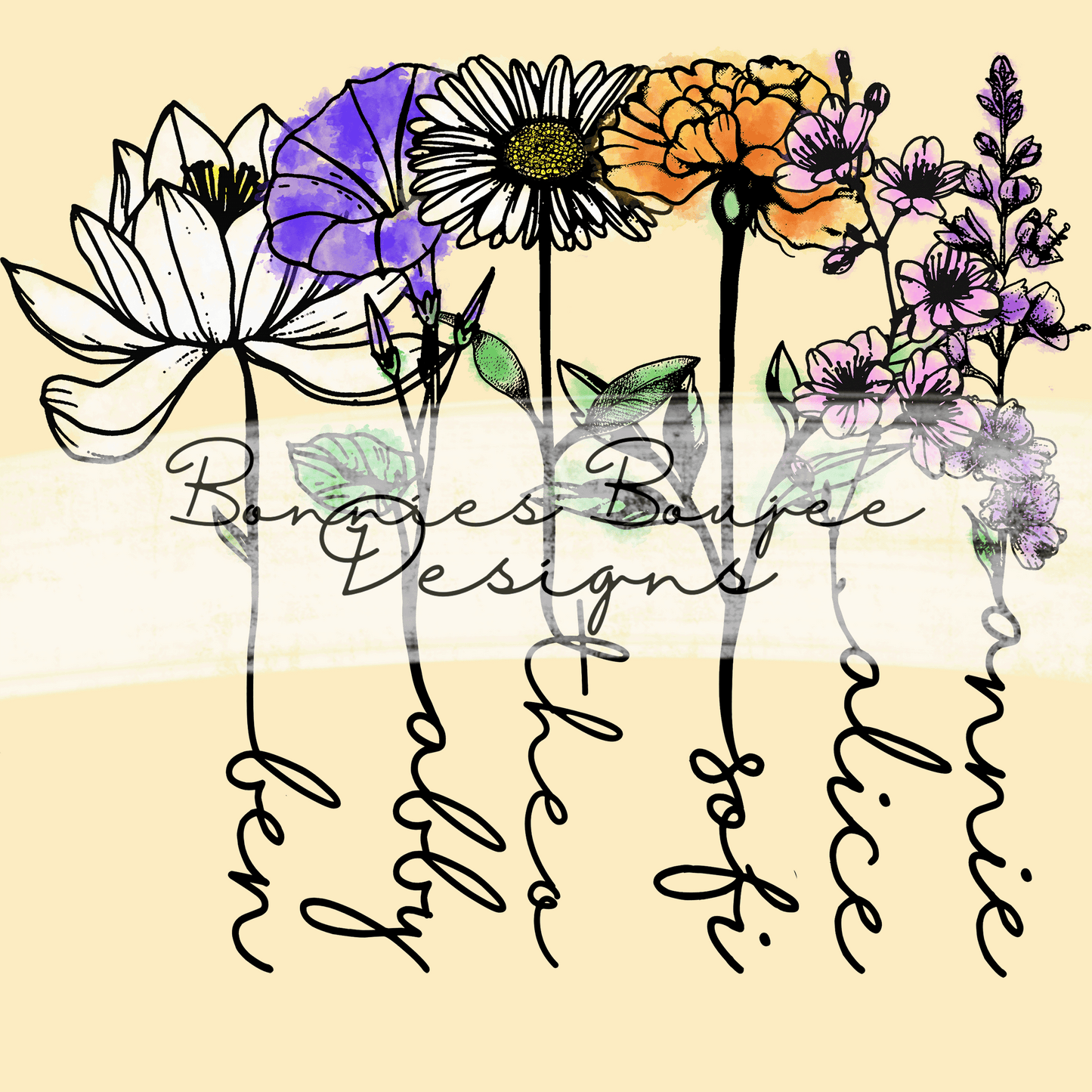 NICHOLS's Family Birth Flower PNG