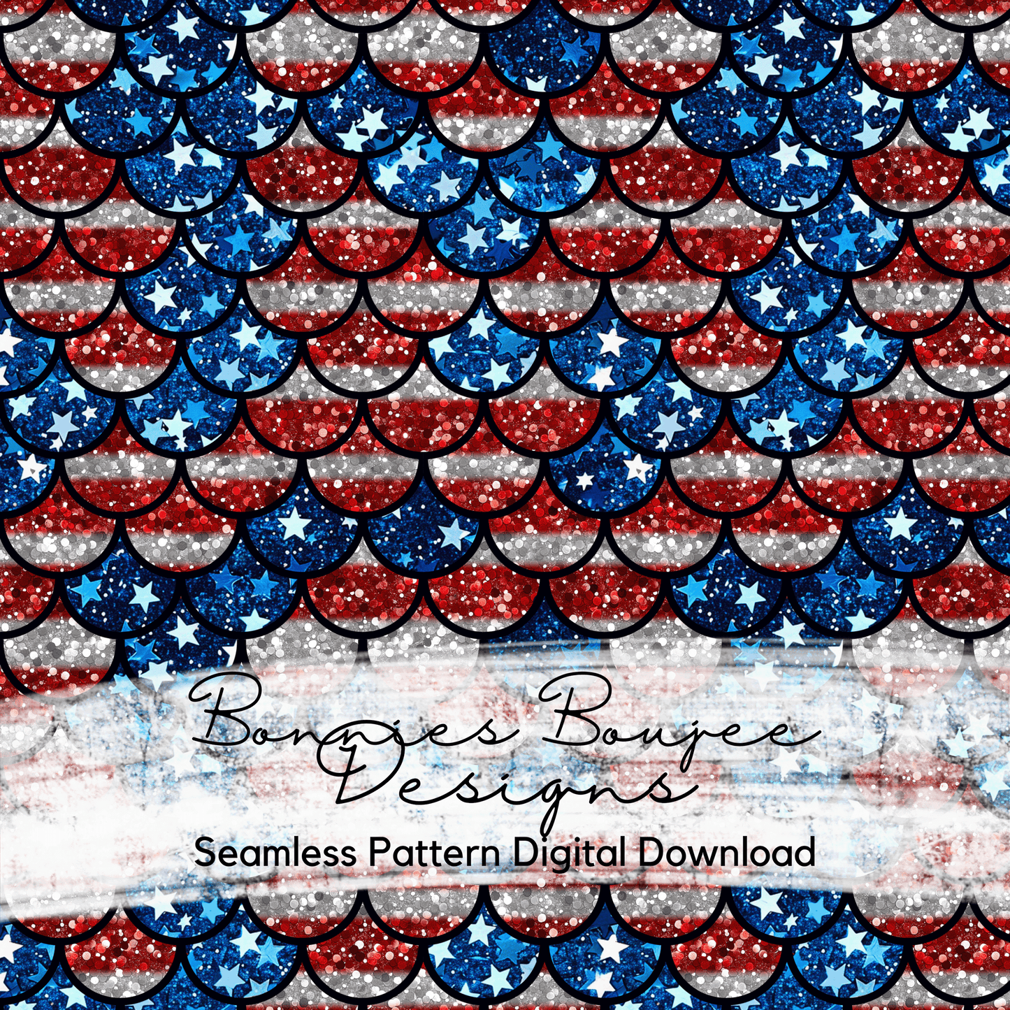 Patriotic Glitter Scales Seamless File