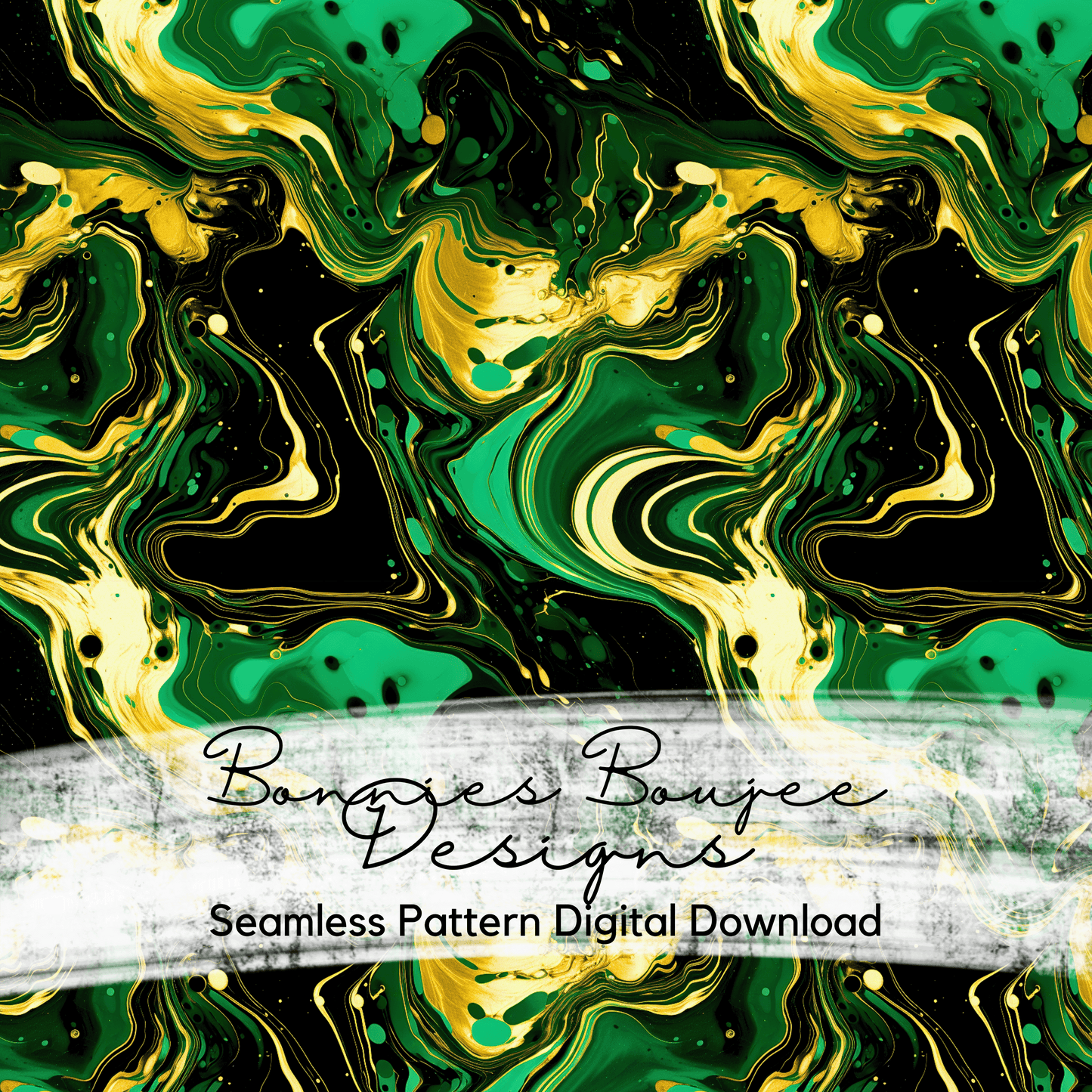 Green and Gold Marbled Seamless File