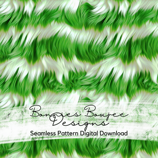 Faux Fur Green and White Seamless File