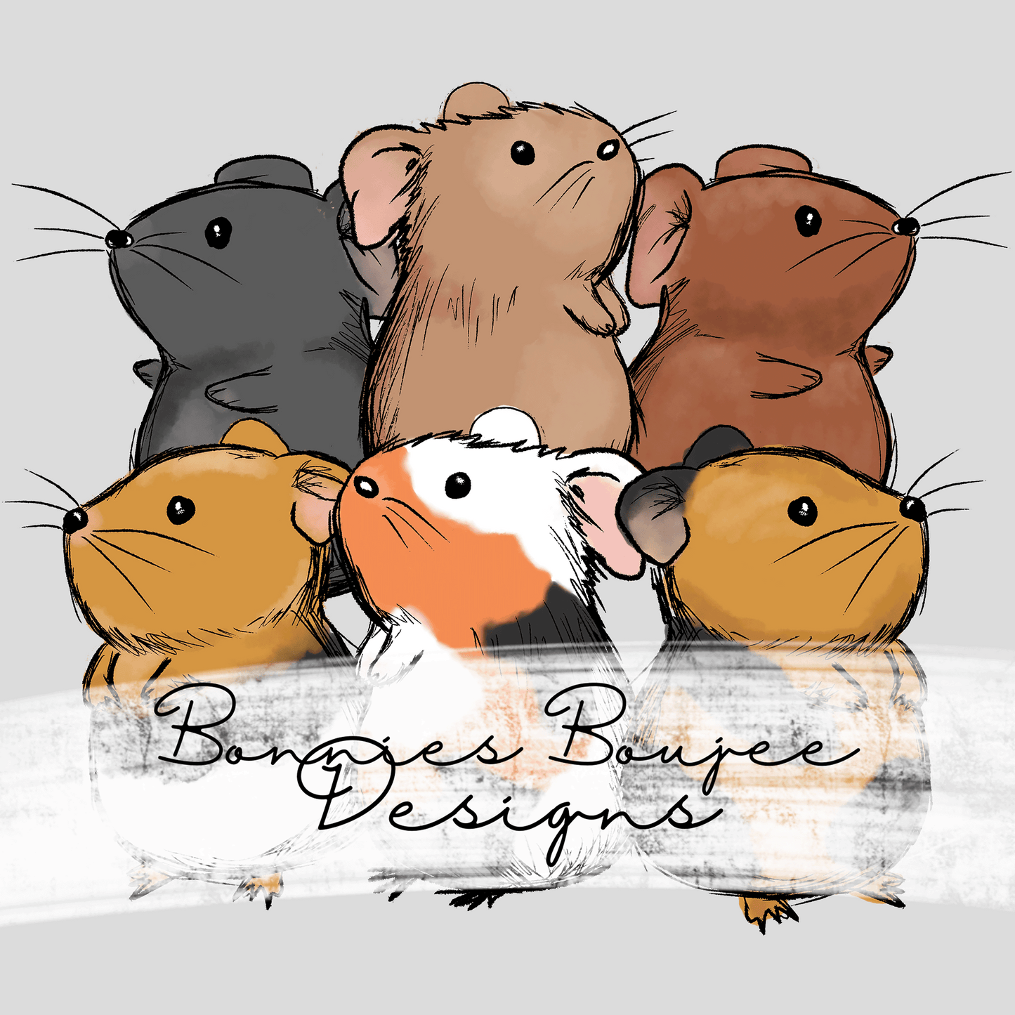 Cute Guinea Pig Pets Hand Drawn Bundle Purchase