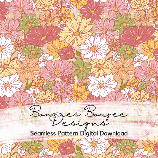 Hand Drawn Fall Flowers 2026 Seamless File