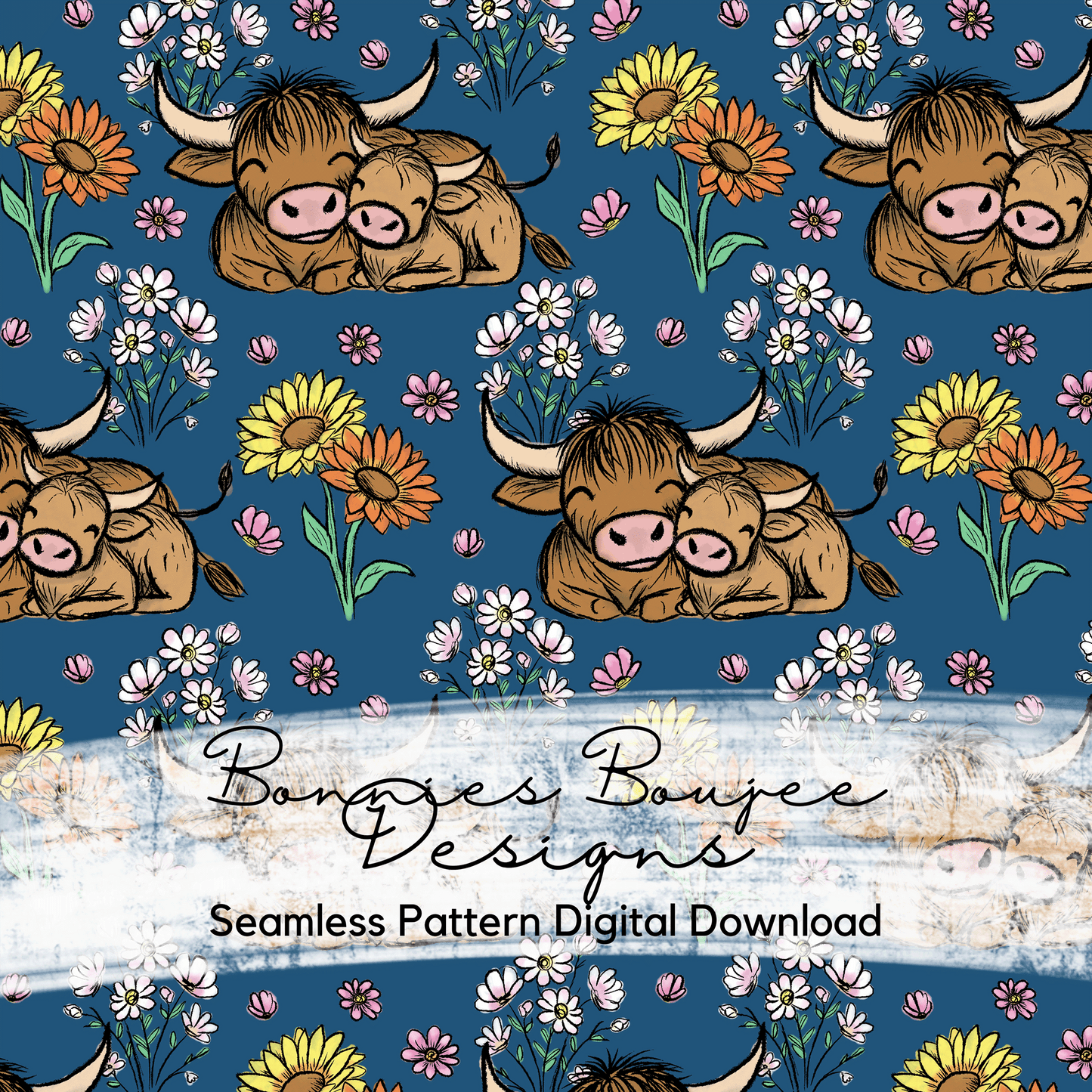 Hand Drawn Mystery Animal Seamless File - Multiple Colorways