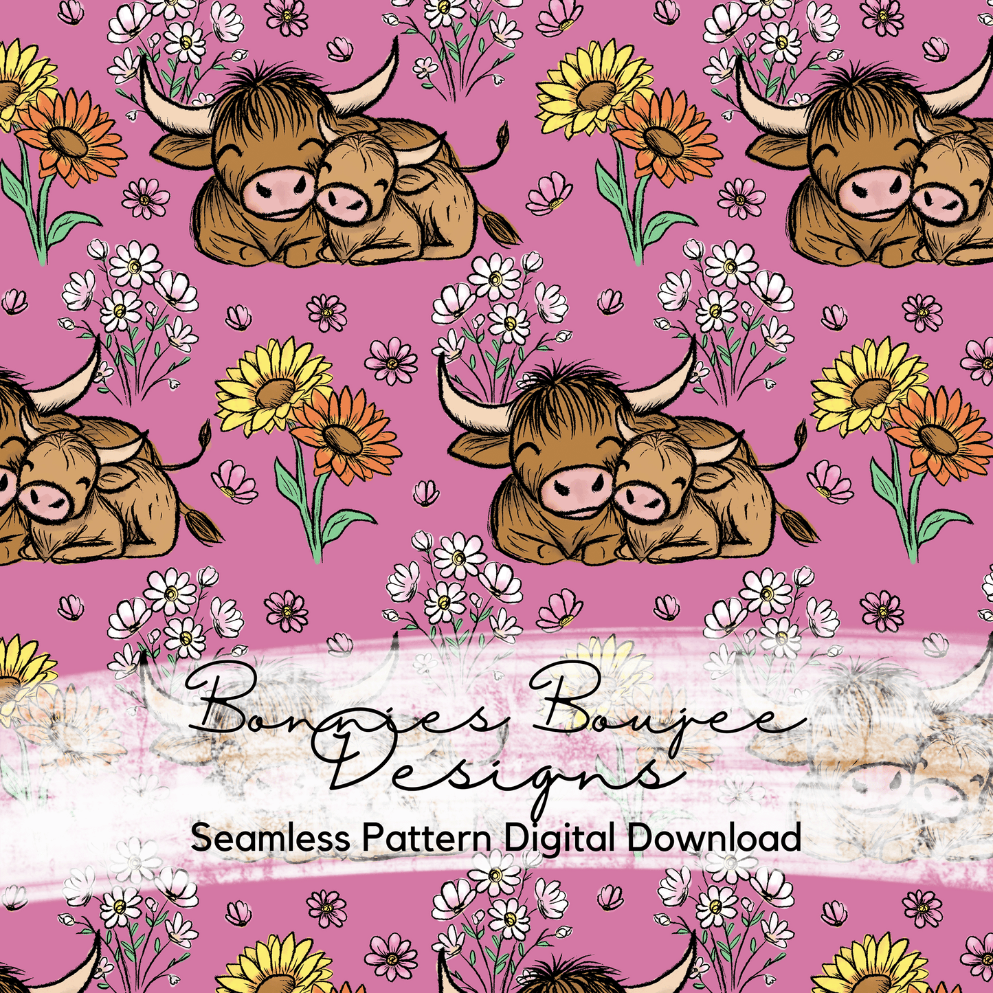 Hand Drawn Mystery Animal Seamless File - Multiple Colorways