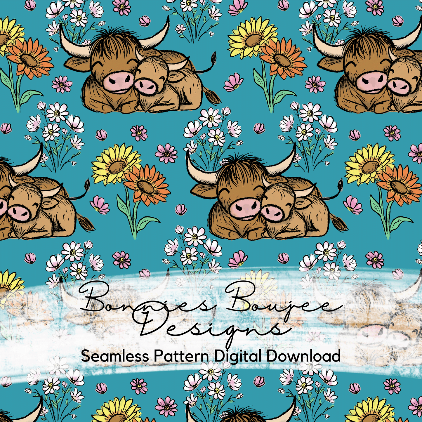 Hand Drawn Mystery Animal Seamless File - Multiple Colorways