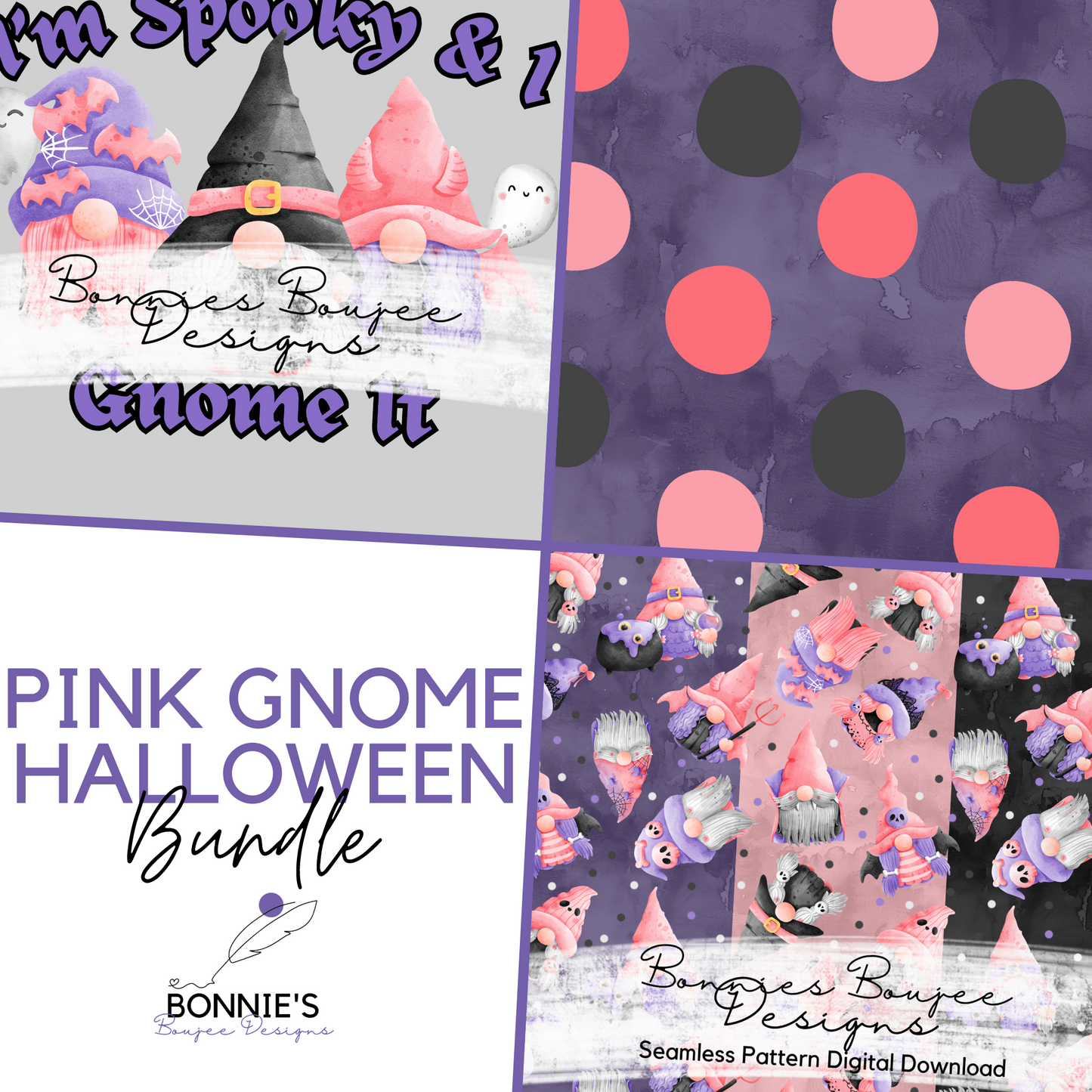 Pink Gnome Halloween Bundle Purchase