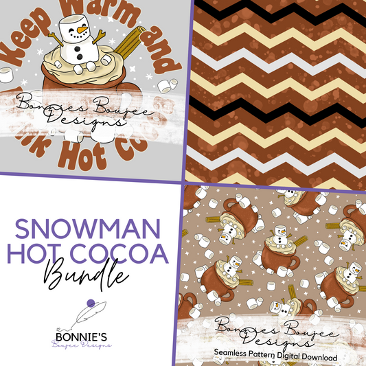 Snowman Hot Coca Hand Drawn Bundle Purchase