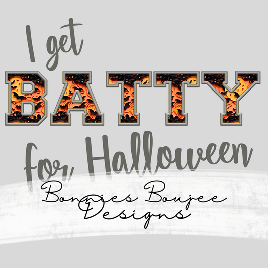 I Get Batty For Halloween Faux Embroidery Sub PNG - Coordinating