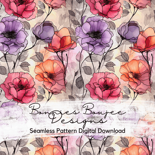 Inked Roses Seamless File