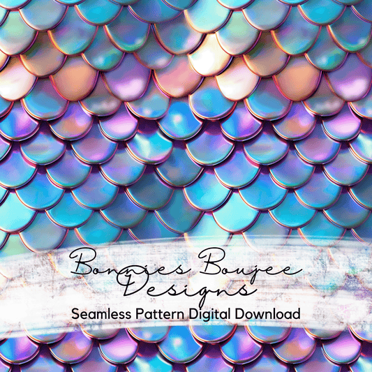 Iridescent Mermaid Scales Realistic Texture Seamless file