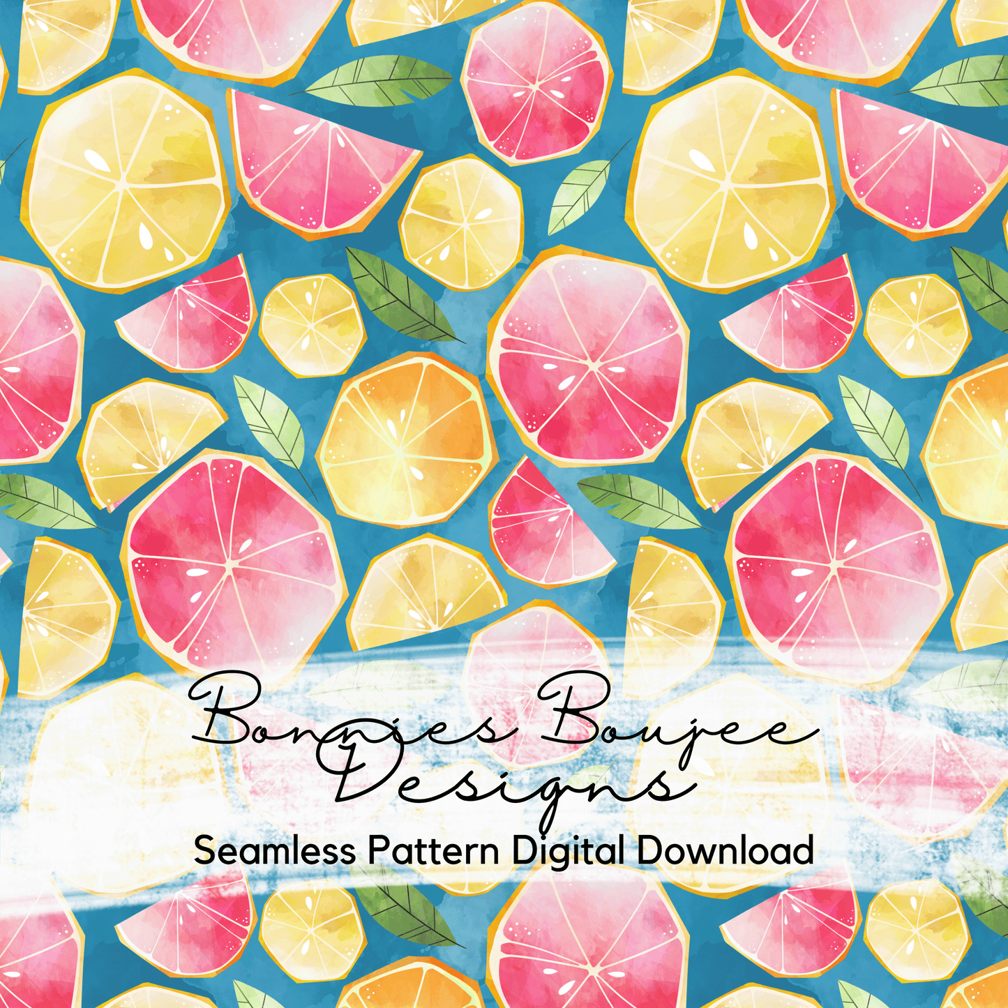 Geometric Yellow and Pink Lemons Seamless File