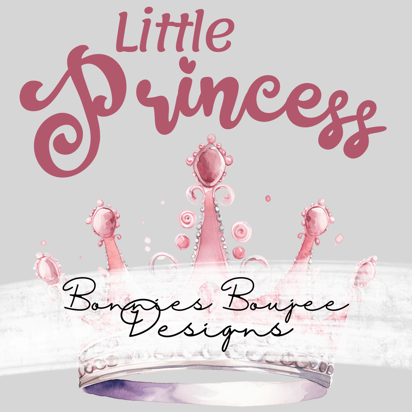 Little Princess in Pink Coordinating Sublimination PNG