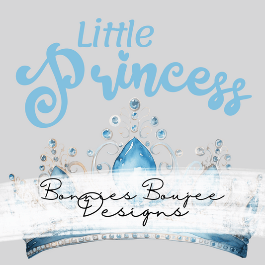 Little Princess in Blue Coordinating Sublimination PNG