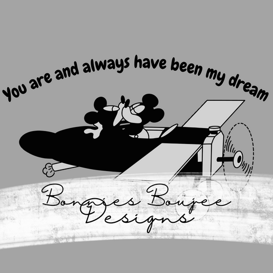 Always Been My Dream Classic Mickey and Minnie Sublimination PNG