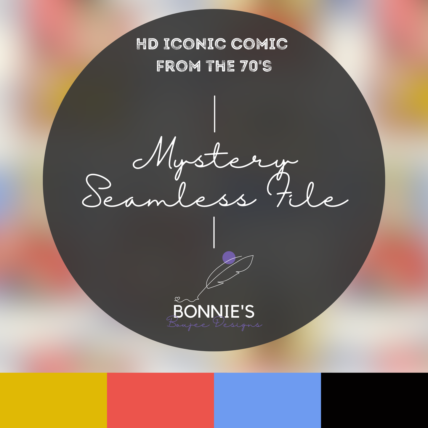 Mystery Hand Drawn Iconic Comic Seamless File
