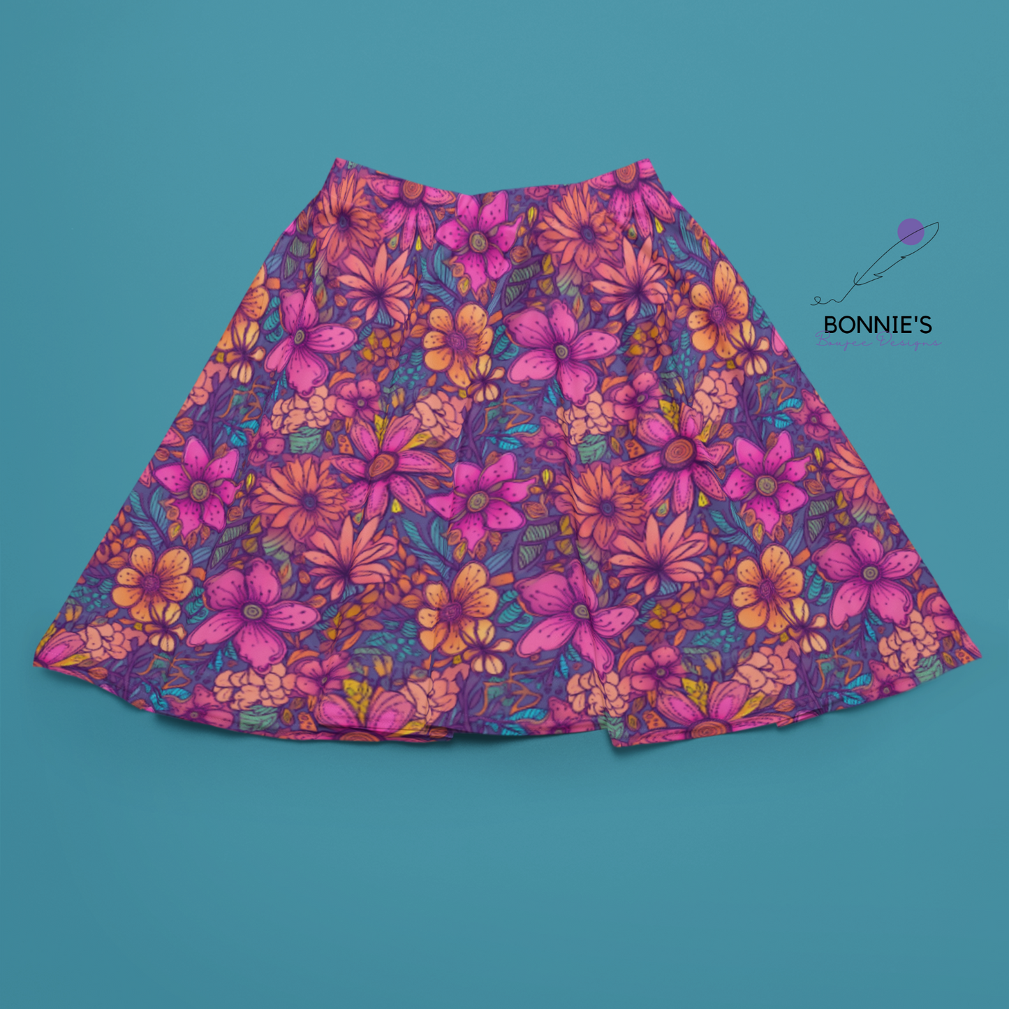 Tropical Pink and Orange Flower Seamless File