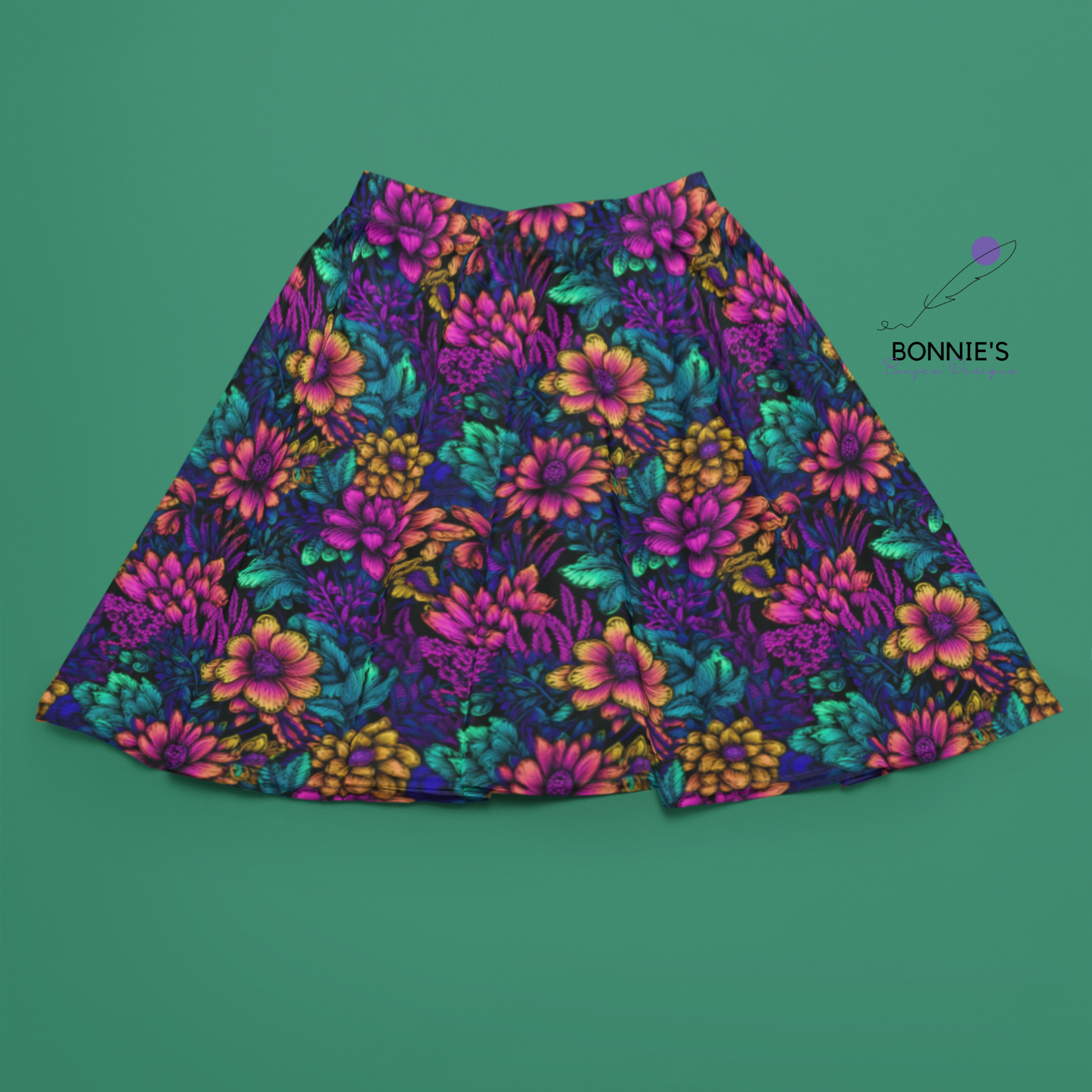 Neon Tropical Pink and Purple Flower Seamless File