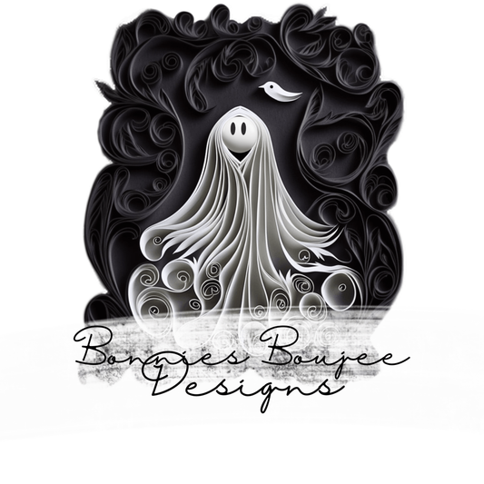White Ghosts Paper Quilling Sub PNG