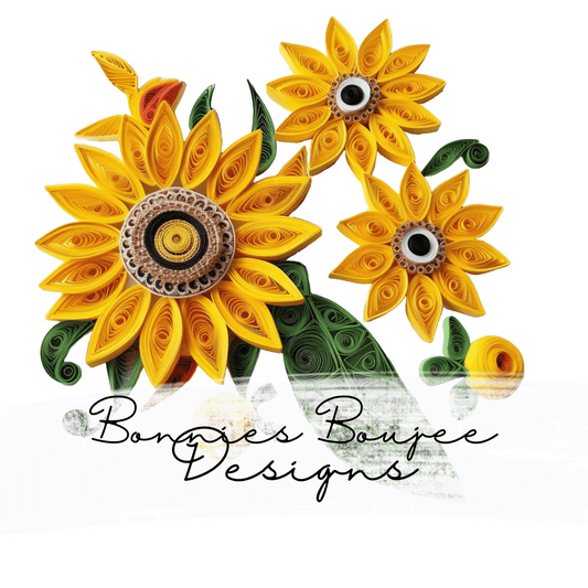 Sunflower Paper Quilling Sub PNG - Coordinating