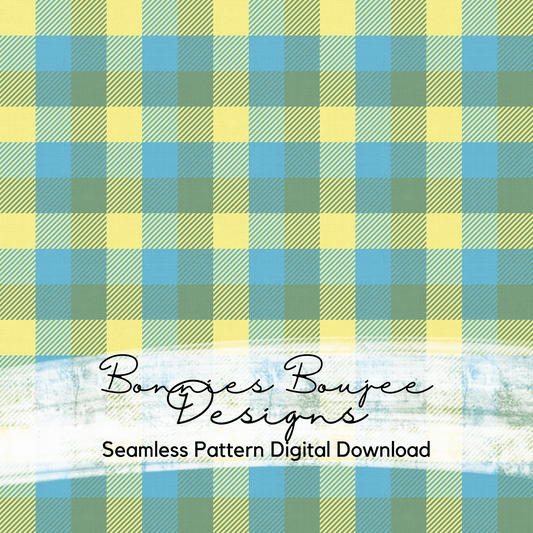 Yellow and Blue Plaid Coordinating Seamless File