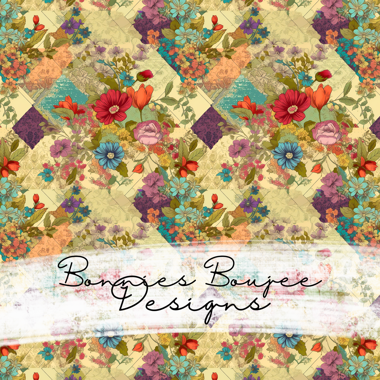 Floral Patchwork Seamless File