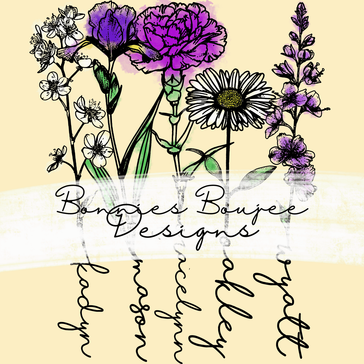 Pierson's Family Birth Flower PNG