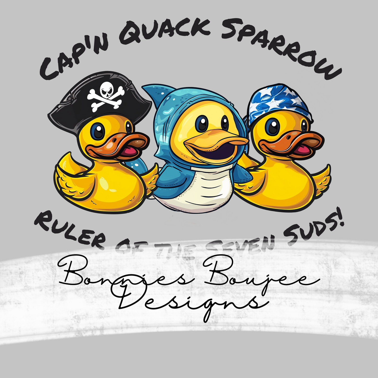 Pirate Duck Cap'n Quack Sparrow  Coordinating Sublimination PNG