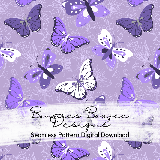 Purple Butterfly Symphony Seamless File