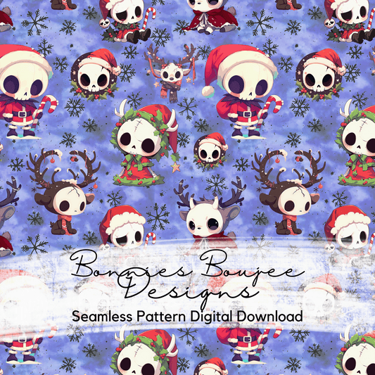 Cute Gothic Holiday Seamless File with Five Colorways