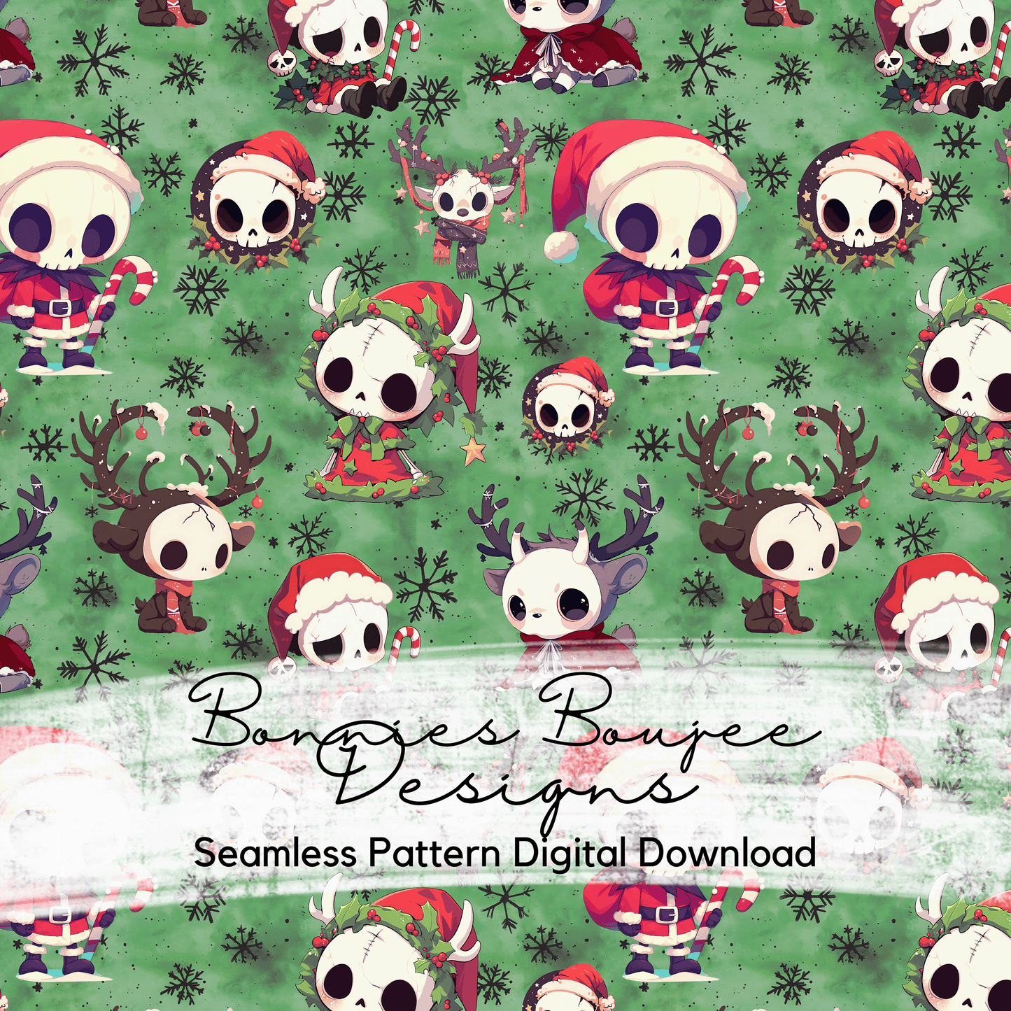 Cute Gothic Holiday Seamless File with Five Colorways