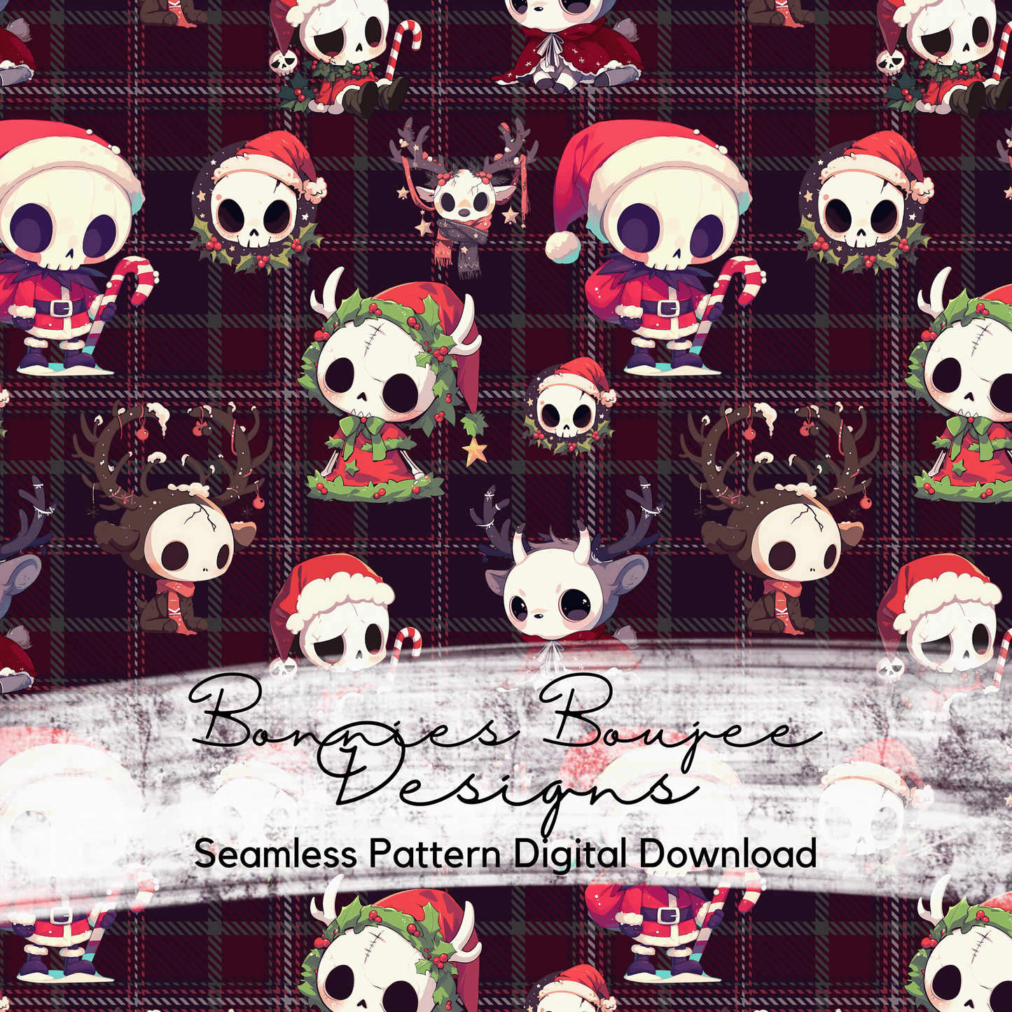 Cute Gothic Holiday Seamless File with Five Colorways