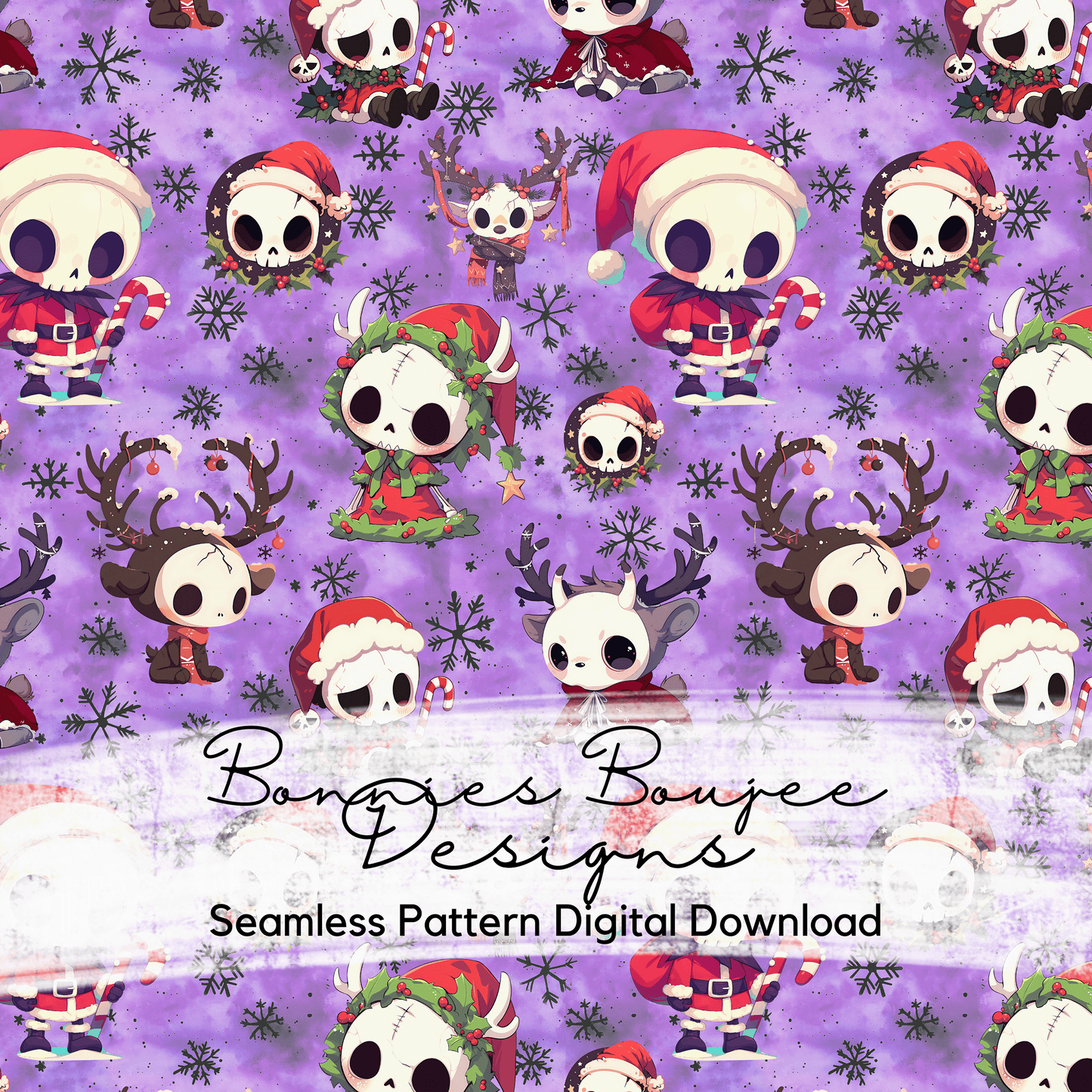 Cute Gothic Holiday Seamless File with Five Colorways