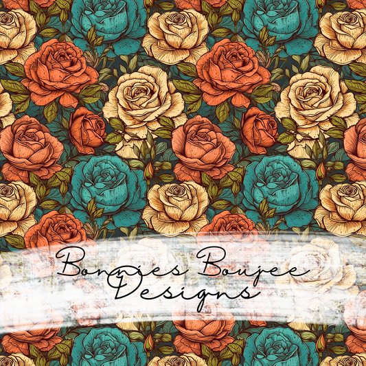 Boho Muted Dusty Roses Seamless File