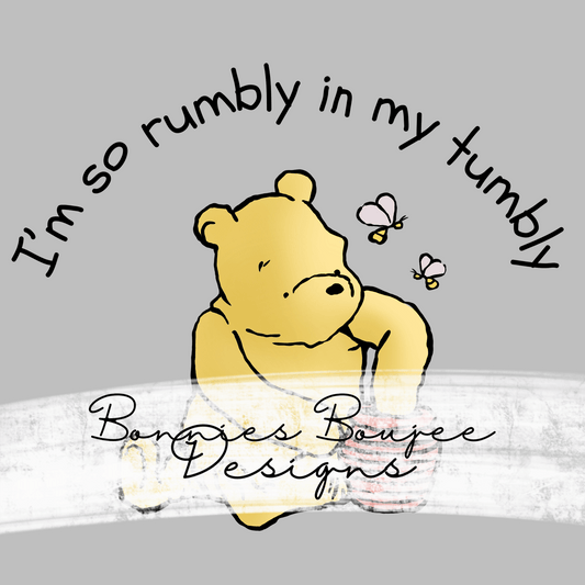 Rumbly in my Tubmly Classic Pooh Sublimination PNG