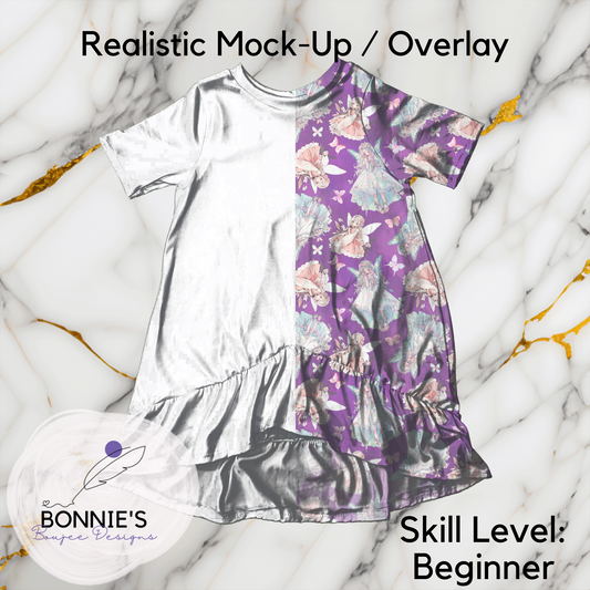 Mock-Up of SMD Victoria Dress on Marble Background