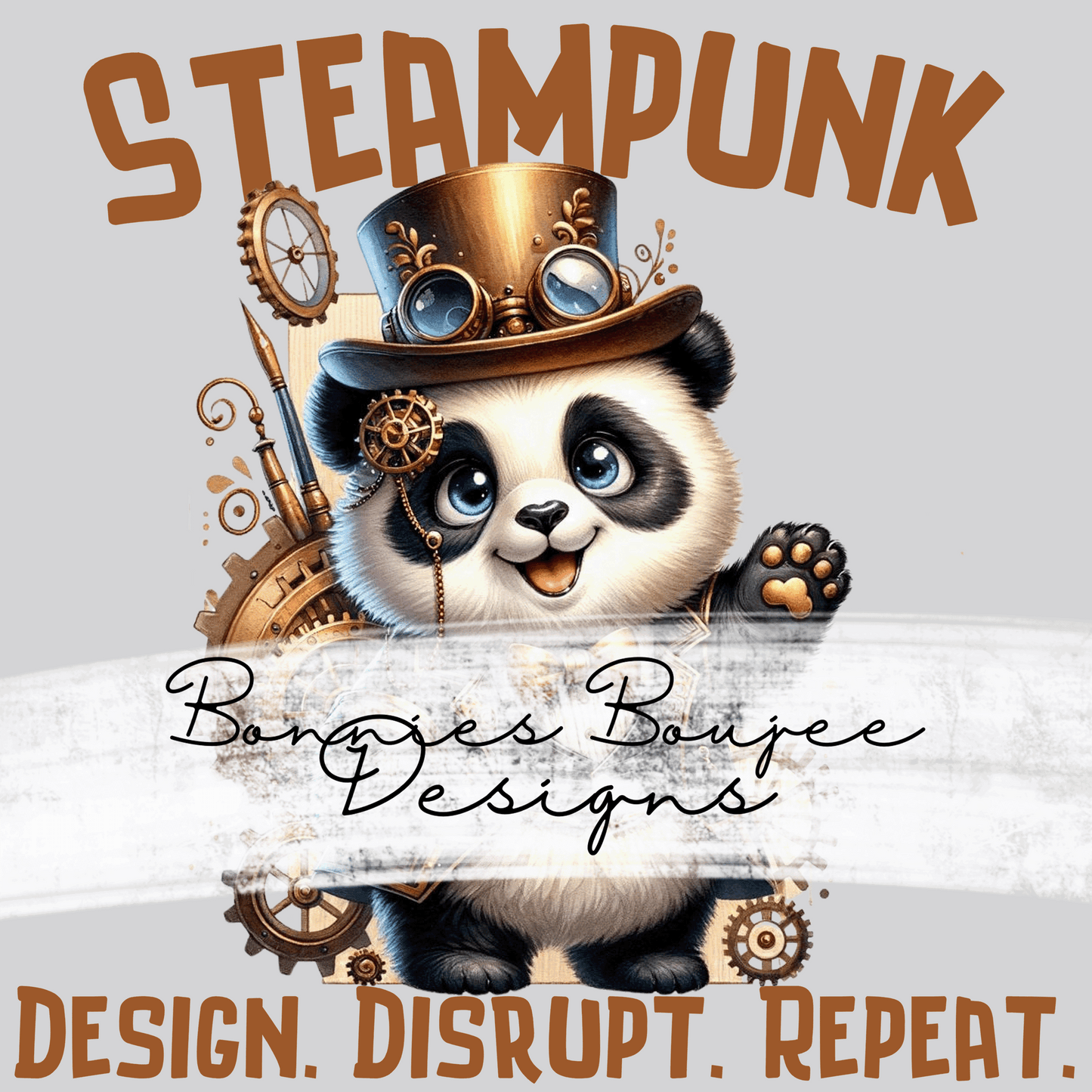 Steampunk Baby Panda Watercolor Bundle Purchase