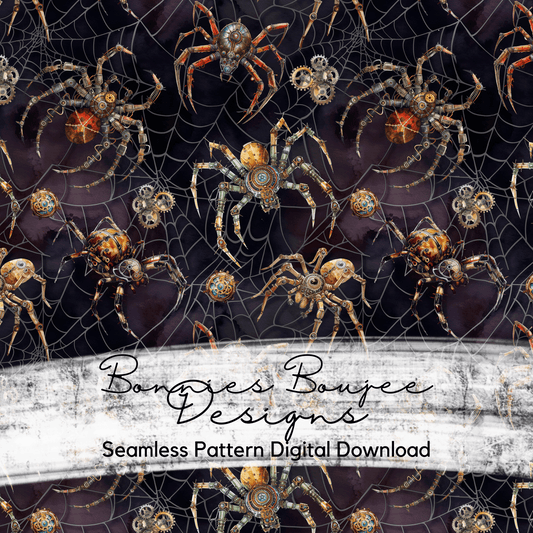 Steampunk Spiders Seamless File