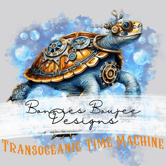 Steampunk Sea Turtle Watercolor Sub PNG - Coordinating