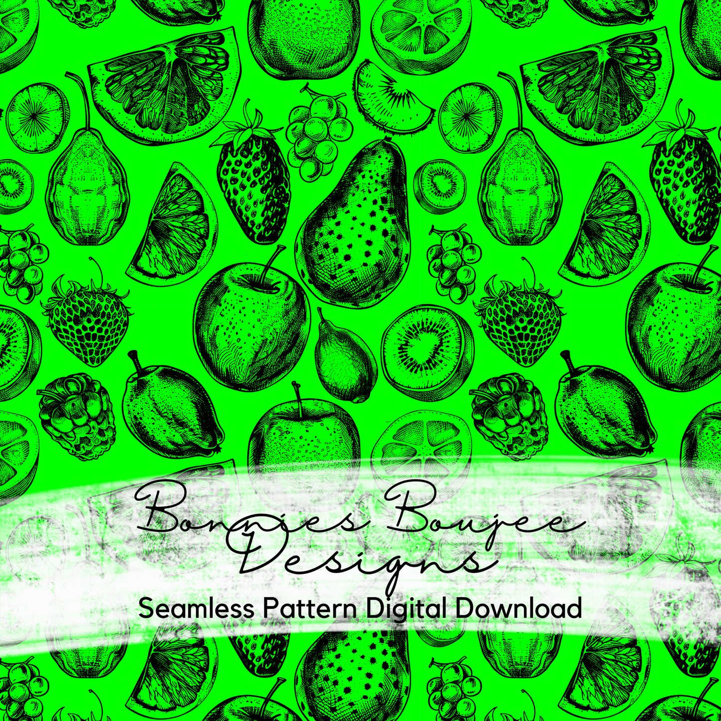 Sketched Fruits on Solid Colored Background Bundle Seamless files including SWIM SAFE colors