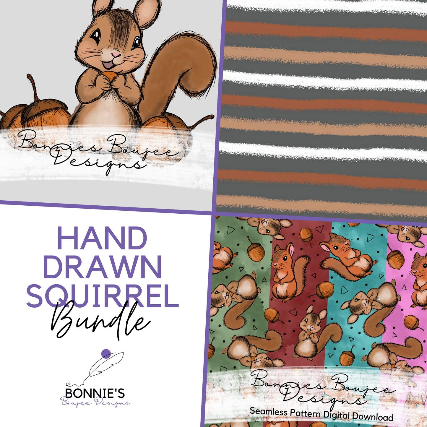 Cute Squirrel Hand Drawn Bundle Purchase