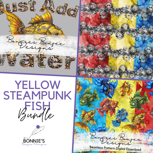 Steampunk Yellow Fish Just Add Water Bundle Purchase