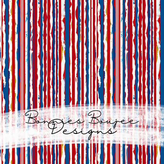 Red, White and Blue Torn Paper Stripes Seamless File