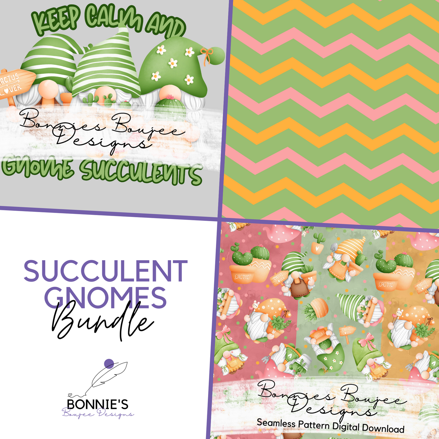 Gnome Succulents Bundle Purchase