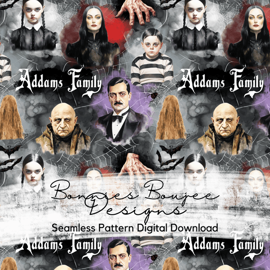 Addam's Family Watercolor Seamless File