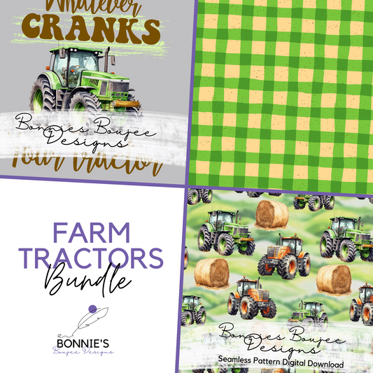 Farm Tractors Watercolor Bundle Purchase