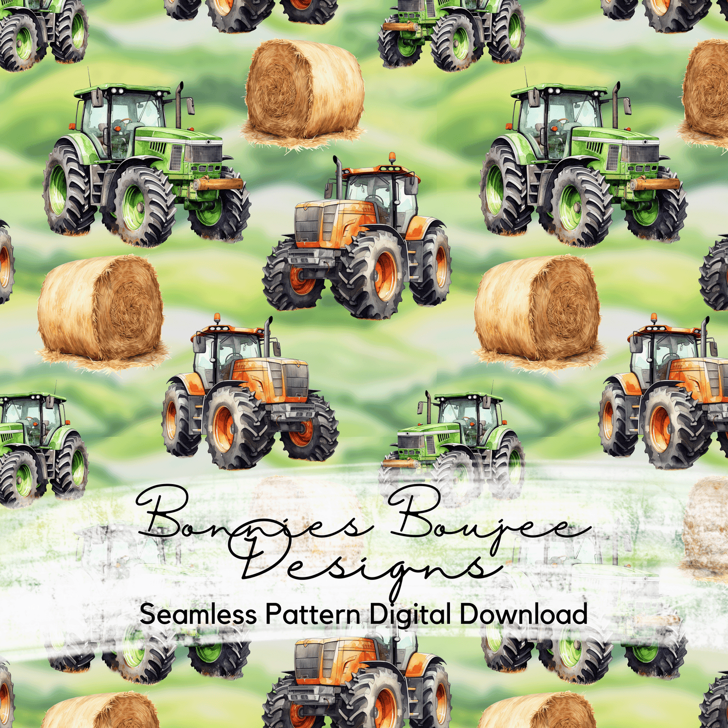 Farm Tractors Watercolor Bundle Purchase