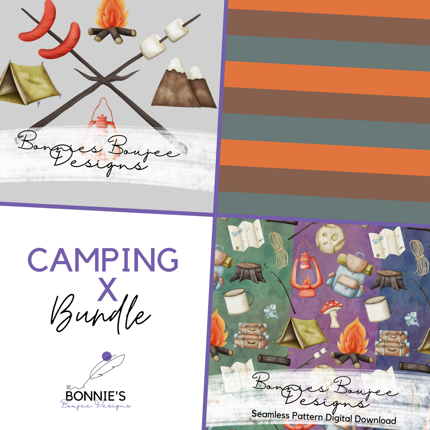 Watercolor Camping X Bundle Purchase