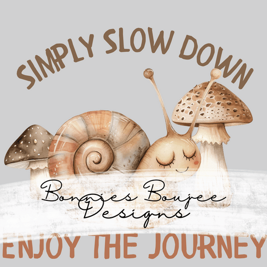 Simply Slow Down - Snail Forest Animal Coordinating Sublimination PNG