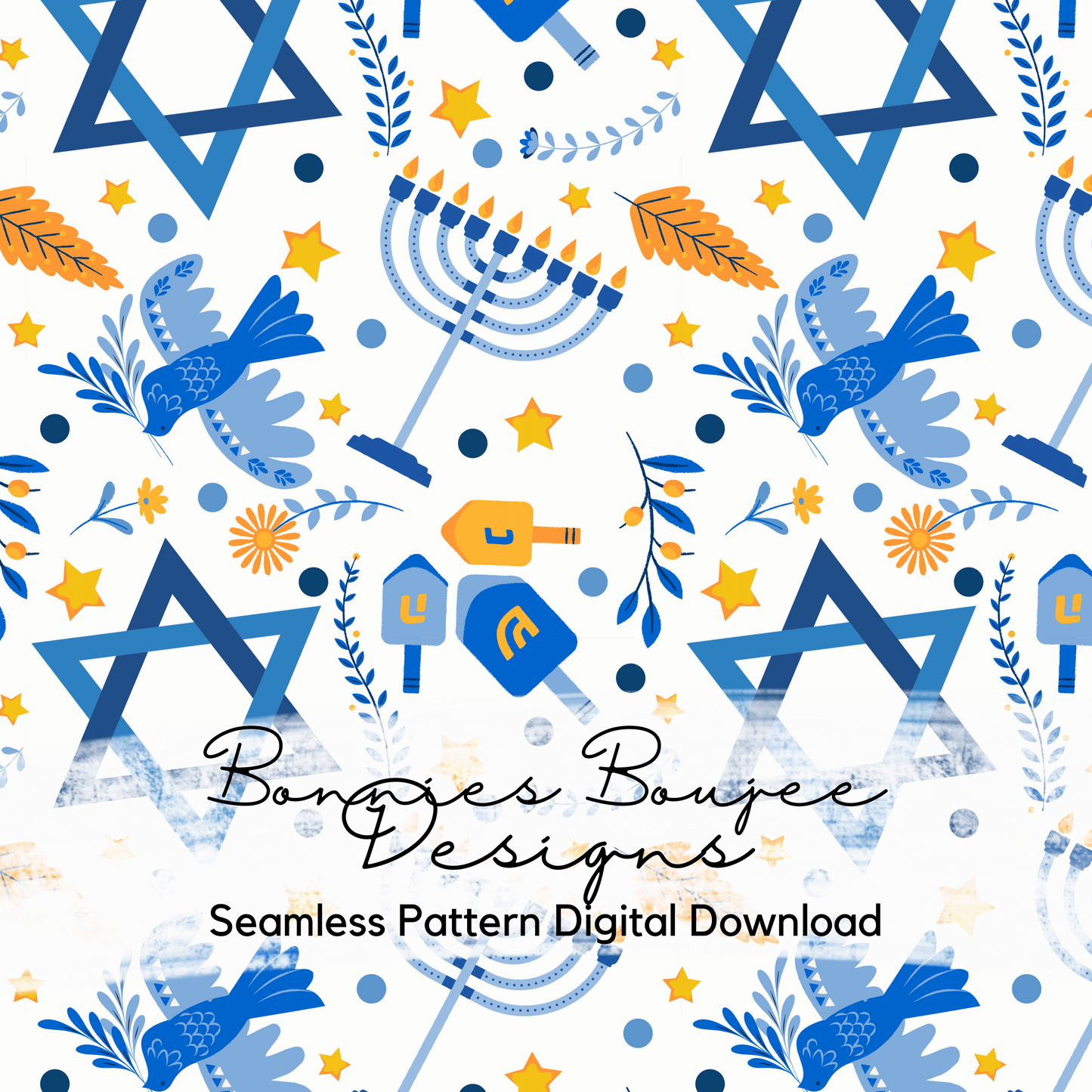 White Hanukkah Seamless File