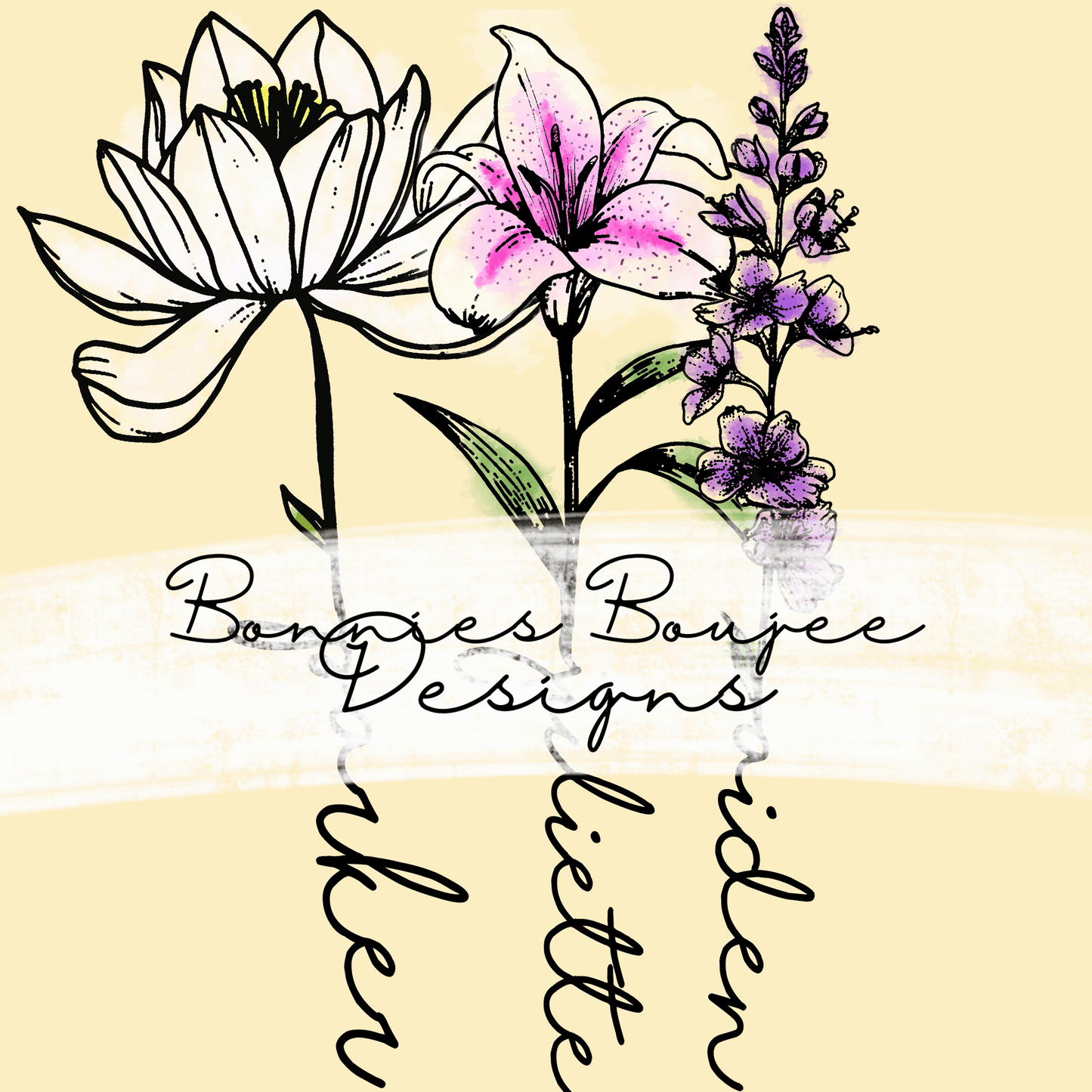 Willard's Family Birth Flower PNG